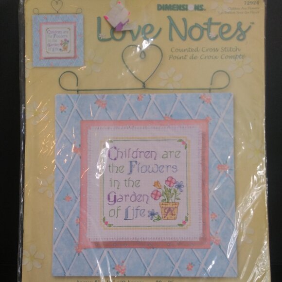 Dimensions Counted Cross Stitch Love Notes Children are Flowers #72924 NOS - Picture 1 of 4